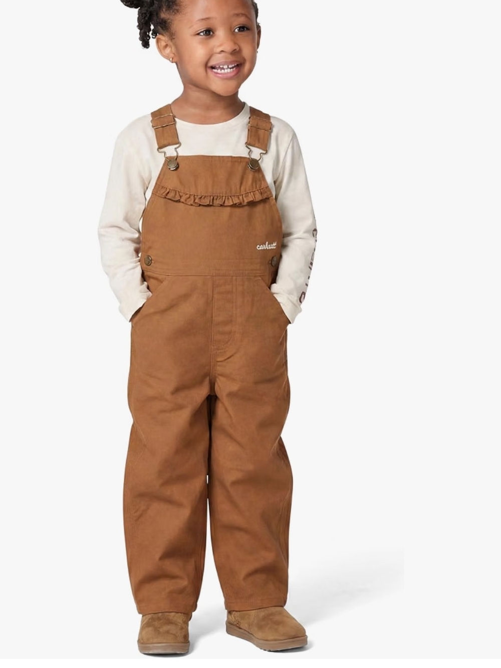Carhartt Girls Ruffle Overalls (12m)